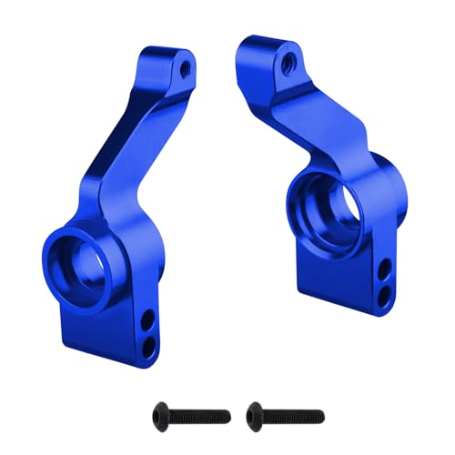 Hobbypark Aluminum Rear Stub Axle Carriers Replacement of 1952 for 1/10 Traxxas Slash 4X4 / Stampede 4x4 / Rustler 4X4 (Dark Blue)