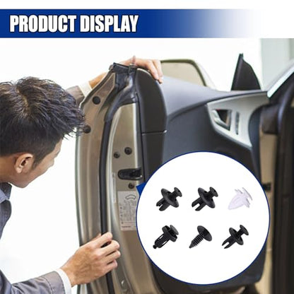 100PCS Car Bumper Retainer Clips with Fastener Remover (5Tools) | Automotive Body Trim Fixed Clip, Auto Door Panel Push Pin, Universal Vehicle Plastic Rivets Kit with 5 Removers & Storage Box - size: 5Pcs Tools