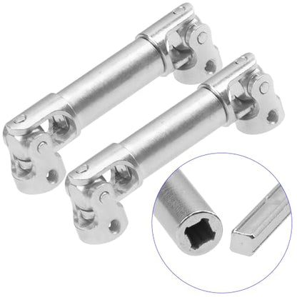 2Pcs Vgoohobby 2mm 3mm 4mm Metal RC Drive Shaft CVD Driveshaft Compatible with WLtoys Axial MN Model WPL Tamiya 1/24 1/18 1/16 1/14 1/12 RC Military Crawler Car Tractor Truck (42-55mm 3-3) - color: 42-55mm 3-3
