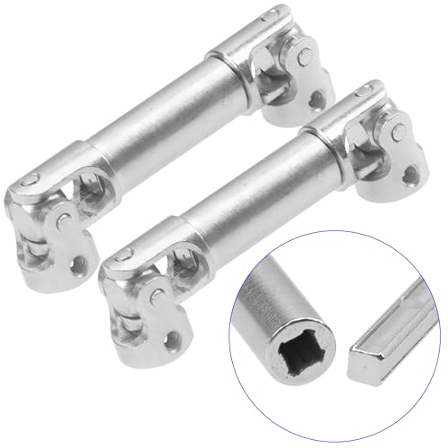 2Pcs Vgoohobby 2mm 3mm 4mm Metal RC Drive Shaft CVD Driveshaft Compatible with WLtoys Axial MN Model WPL Tamiya 1/24 1/18 1/16 1/14 1/12 RC Military Crawler Car Tractor Truck (42-55mm 3-3) - color: 42-55mm 3-3