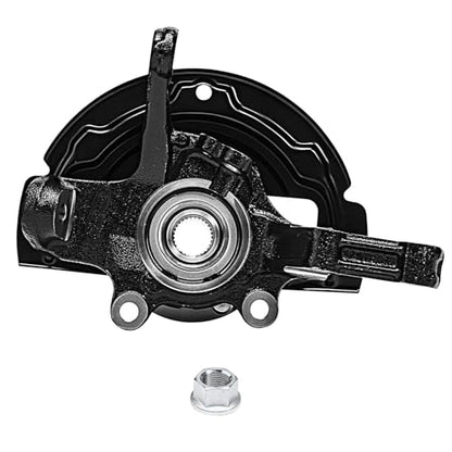 Detroit Axle - Front Steering Knuckles & Wheel Hub Bearings + Brake | Calipers w/Bracket Replacement for 2002-2006 Nissan Altima 3.5L - size: 4BU48743/Kit