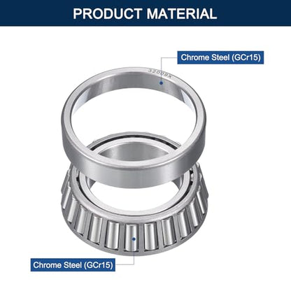 2 Pack 32009 Tapered Roller Bearing Cone and Cup Set | 45mm Bore 75mm OD 20mm Cup Width, Chrome Steel Taper Bearings Set, ABEC-3 - size: 32009