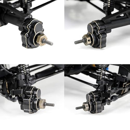 1/10 RC Crawler FMS FCX10 295g Brass Counter Weight Upgrades Kit, Brass Portal Covers Weights/Axle Diff Cover/Inner Portal Covers/Steering Knuckles for 1/10 FMS FCX10 K5 Upgrades Part
