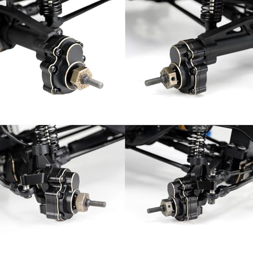 1/10 RC Crawler FMS FCX10 295g Brass Counter Weight Upgrades Kit, Brass Portal Covers Weights/Axle Diff Cover/Inner Portal Covers/Steering Knuckles for 1/10 FMS FCX10 K5 Upgrades Part