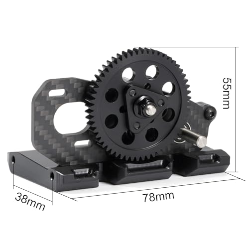 Overdrive Gearbox LCG Trans 29% 17% Overdrive Transmission with Skid Plate for 1/10 RC Crawler LCG Chassis SCX10 III Pro Capra (17% Front OD Trans) - color: 17% Front Od Trans