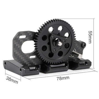 Overdrive Gearbox LCG Trans 29% 17% Overdrive Transmission with Skid Plate for 1/10 RC Crawler LCG Chassis SCX10 III Pro Capra (29% Front OD Trans) - color: 29% Front Od Trans