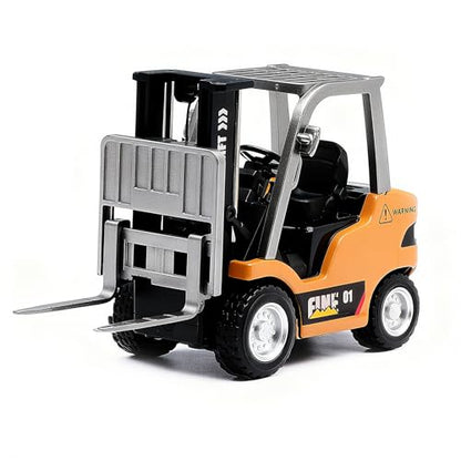 1/64 Scale Mini Desktop Drift RC Car,RC Forklift,RC Construction Vehicle 2.4Ghz with Gyro Micro Drift Racing Remote Contrl Cars Model Toys Hobby Gift for Adults and Kid Children's (Yellow-1) - color: Yellow-1