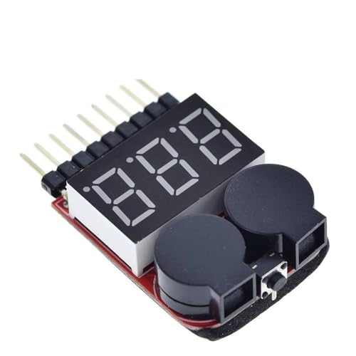 1-8S Lipo/Li-ion/Fe RC Helicopter Airplane Boat etc Battery Voltage 2 IN1 Tester Low Voltage Buzzer Alarm