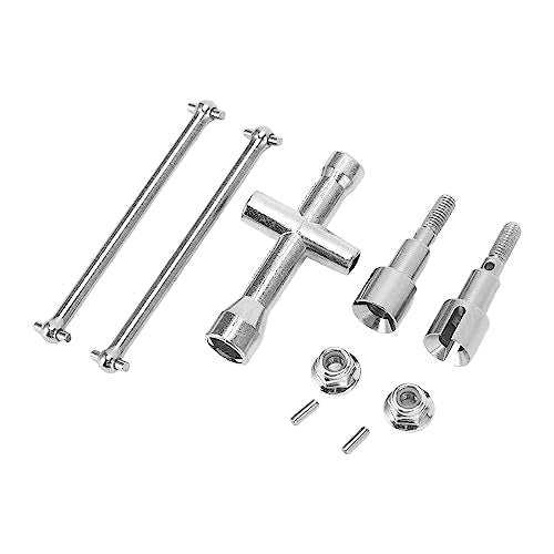 RC Rear Drive Shaft High Hardness Steel Rustproof Direct Replacement for SCY 16101 16102 16103 16201PRO 1/16 RC Car Upgrade Parts 2 Pack Dogbone Set with Axle Joint Cups