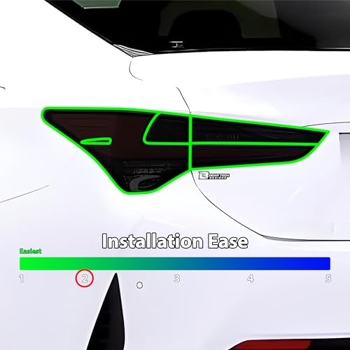 BOGAR TECH DESIGNS Rear Taillight Tail Light Tint Kit PPF Compatible with Lexus RC 2019-2025, Dark Smoke - color: Dark Smoke, size: REAR KIT