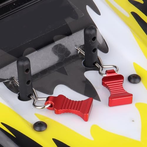 1/10 RC Body Clips Pins with Pull Tabs for Traxxas TRX4 Axial SCX10 Redcat RC Scale Car Crawler Truck Body Shell Post Mount Replacement, 4-Pack (Red) - color: Red