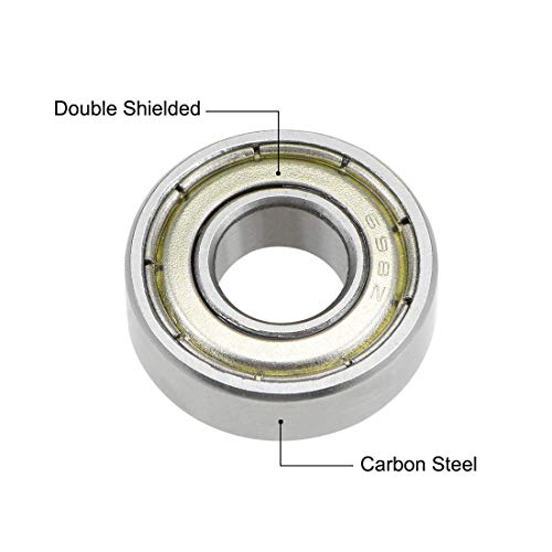 uxcell 698ZZ Deep Groove Ball Bearings Z2 8mm X 19mm X 6mm Double Shielded Carbon Steel 2pcs - size: 8mmx19mmx6mm