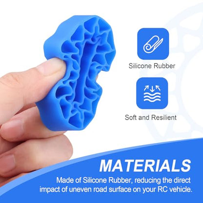 HobbyPark 1.0 Tires Silicone Inserts Foam fit 56-58mm*24mm for 1/18 1/24 Scale RC Crawler Truck, Super Soft, 4pcs (Navy Blue) - color: Navy Blue (Small)