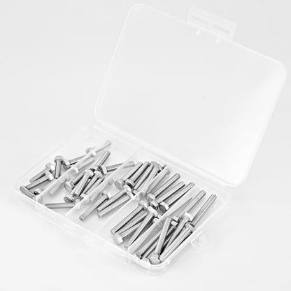M5 x 20mm 25mm 30mm 35mm 40mm Heavy Duty Hexagon Bolts Hex Head Screws, 304 Stainless Steel, Metric Fully Thread, Machine, Bright Finish, Assortment Kit 50PCS - size: M5 x 20/25/30/35/40mm (50PCS)