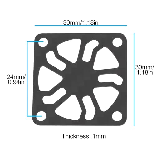 ECSiNG 2Pcs Carbon Fiber RC Motor Cooling Fan Cover 30mm x 30mm for ESC Motor Heatsink
