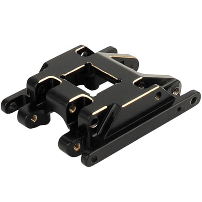 Black Coating Brass Skid Plate Transmission Mount for 1/18 RC Crawler TRX4M Upgrade, 60g