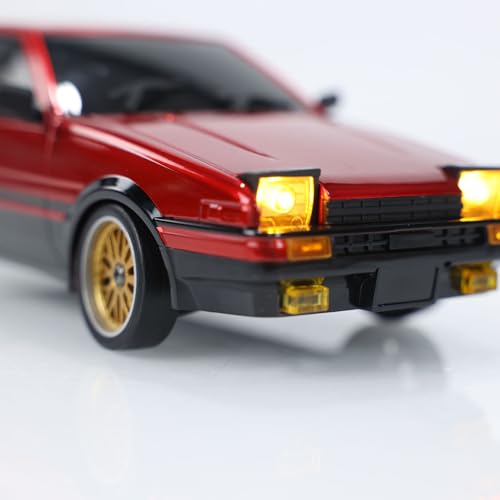 1/18 RC Drift Racing Car Rwd LDRC LD1801 Wireless Control Vehicle Gyroscope Light System Motor Servo ESC - color: Red