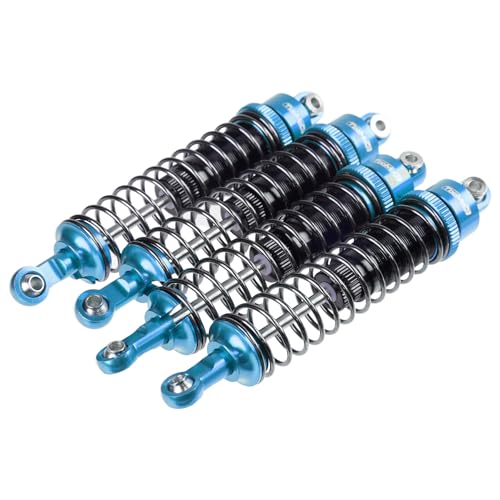 90MM Oil Shock Absorbers Upgrade Compatible with 1/10 RC Crawlers | Fits Tamiya ClodBuster / Bullhead / TRX4 / Axial / Cc01 - Oil Damper Upgrade - Blue - color: Blue