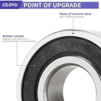 14mm 290mm Mini Bike Rear Wheel Axle Kit for CT200U-EX BT200X | Minibike Axle with 6202RS Rear Bearing Compatible with Coleman 196CC 200CC 6.5HP Mini Bike Parts 15mm Chain Adjuster - size: 290mm rear axle