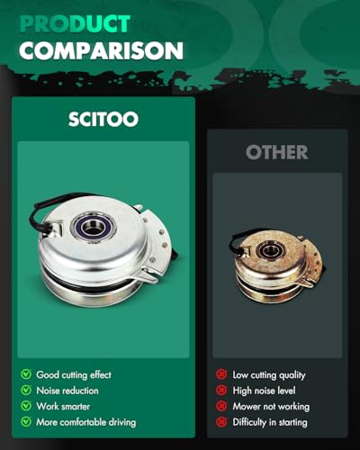 SCITOO PTO Clutch Fit for Warner 5217-35 5217-6 5217-7 5217-9 | |for John Deere 5217-7 AM119683 |for EXMARK for Toro 104-3334 |for STENS 255-511 Electric Lawn Mower - style: 105-3462