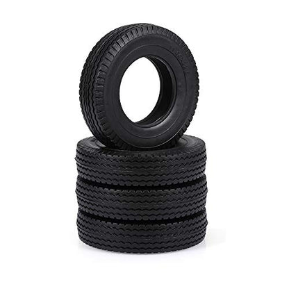 GoolRC 4pcs Trailer Car Rubber Tires for 1/14 Tamiya Tractor Truck RC Climber Trailer