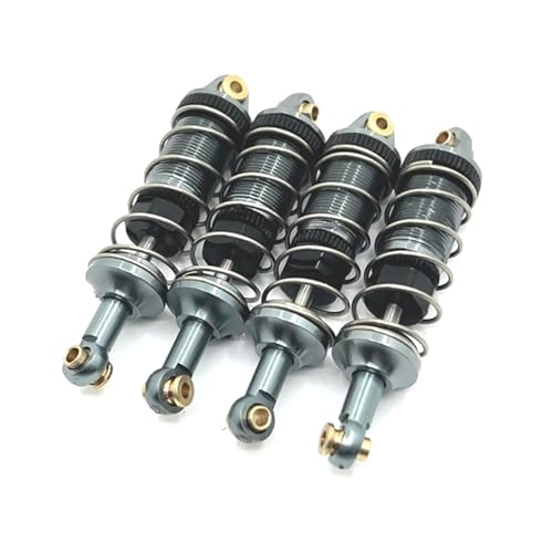 RC Cars Spare Parts for MJX 14301 14302 1/14 Front and Rear Hydraulic Shock Absorbers Metal Upgrade Remote Control Car Accessories RC Parts(Gray) - color: Gray