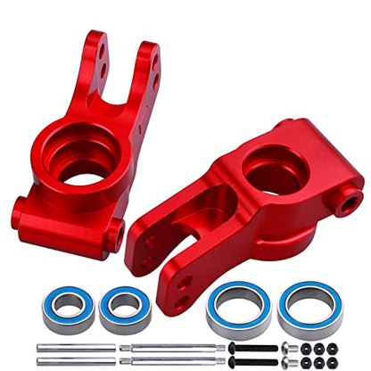 Aluminum Rear Hub Set for 1/10 Losi Tenacity All Replaces LOS234020: for Tenacity TT Pro 4WD SCT/DB Pro Lasernut U4 Upgrades (Red)