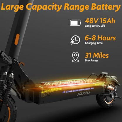 Off Road Electric Scooter Adults, 1200W Motor 31-Mile Range, 31 MPH, 11" All-Terrain Tires & Dual Suspension, disc Brakes UL Certified - color: Orange