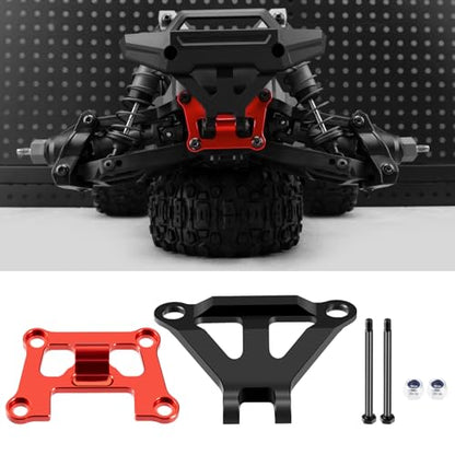 Aluminum Front Bulkhead Mount Strengthenfor Tra-xxas 1/16 Mini Maxx | 4WD RTR Brushless Monster Truck Upgrades Red Front Bumper Support Mount - color: Red