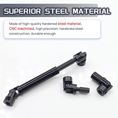 Steel RC Drive Shaft for 1/24 SCX24 Deadbolt AXI90081 Upgrate Part | SCX24 Driveshaft Hardened Steel Upgrade Parts,High Strength,Wear Resistant,CNC machined - size: For SCX24 90081
