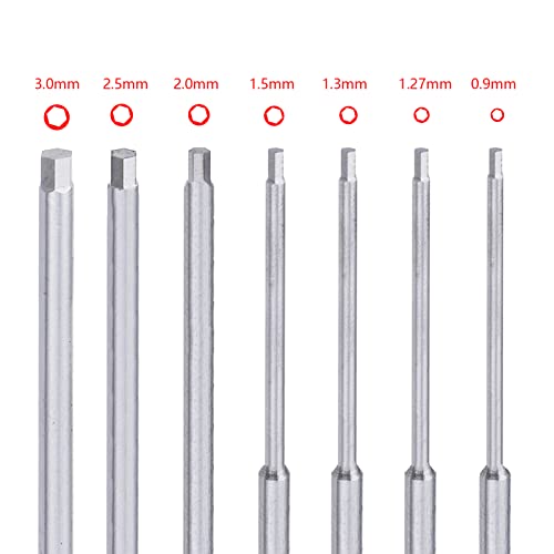 RC Hex Screwdriver Set 0.9mm 1.27mm 1.3mm 1.5mm 2.0mm 2.5mm 3.0mm 7pcs Allen Wrench Repair Tool Kit for RC Models