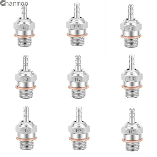 RC Glow Plugs No.3 N3#3 70117H Hot Spark Nitro Engine Parts Replace OS for 1/8 1/10 Scale RC Car Truck Buggy Traxxas Losi HPI Redcat HSP Himoto 3PCS - size: N3 3PCS