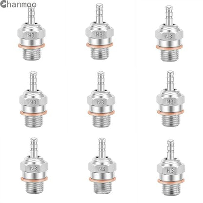 RC Glow Plugs No.3 N3#3 70117H Hot Spark Nitro Engine Parts Replace OS for 1/8 1/10 Scale RC Car Truck Buggy Traxxas Losi HPI Redcat HSP Himoto 3PCS - size: N3 3PCS