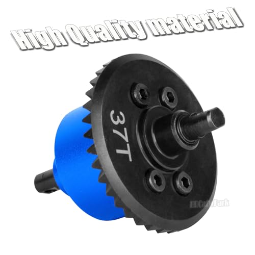 Front Rear 37T Differential Gear Upgrades Part for 1/10 Slash 4X4 (VXL)/Rustler 4X4 (VXL)/Stampede 4X4 (VXL)/Jato 4X4 (VXL) 4WD,XO-1,RC Steel #45 Diff Set Hop Ups,Navy Blue - color: Navy Blue - (37t Differential)