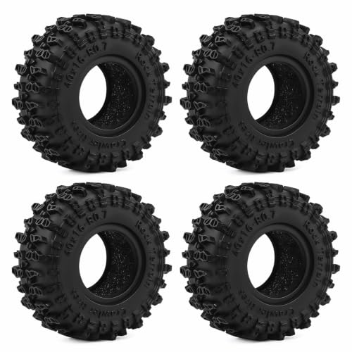 for SCX30 0.7" Swamp Claw Tires 40x16mm (1.57x0.63in) for Ascent-32 1/30 1/32 RC Crawler – Super Soft Sticky Rubber, Foam Inserts (4pcs)