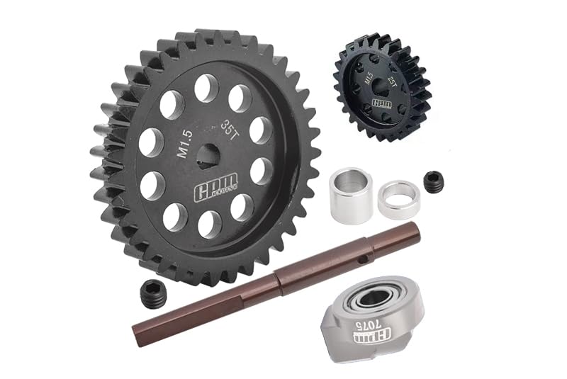 40Cr Carbon Steel M1.5 Spur Gear 35T + Motor Gear 25T for 1:5 Traxxas X Maxx 6S / X Maxx 8S / XRT 8S Monster Truck Upgrades