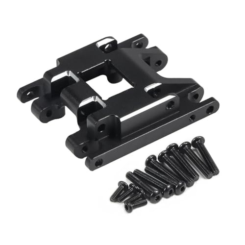 RC Skid Plate CNC Aliuminum Transmission Mount for TRX4M 1/18 RC Crawler Car Upgrade Parts,18g (Black) - color: Black