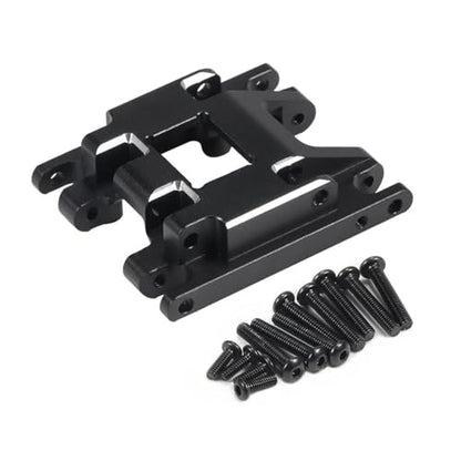 RC Skid Plate CNC Aliuminum Transmission Mount for TRX4M 1/18 RC Crawler Car Upgrade Parts,18g (Black) - color: Black