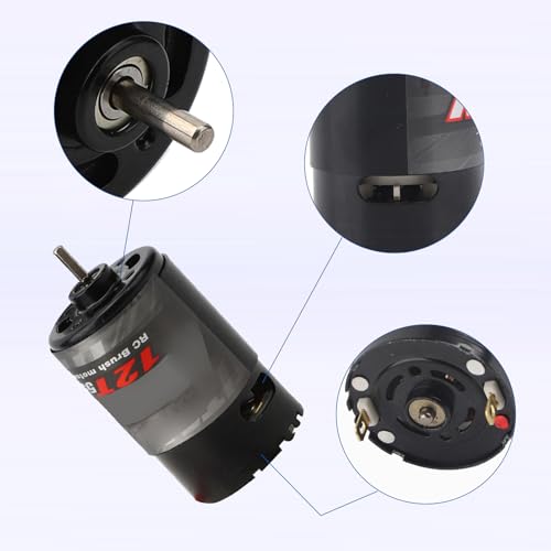 Brushed Motor, Low Noise High Torque 550 RC Motor for Off Road Crawler RC Car Enthusiasts and Hobbyists