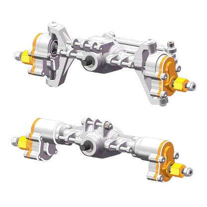 Aluminum +4mm Extended Front Rear Portal Axles Set Assembly for Redcat Ascent-18 1/18 Scale RC Crawler Upgrades