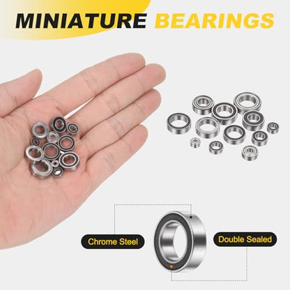 uxcell 4Pcs SMR106-2RS Deep Groove Ball Bearings, 6x10x3mm 440C Stainless Steel Double Shielded Bearings, ABEC 5 - size: 6x10x3mm