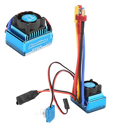 Dilwe RC Brushless ESC RC Car Parts, 120A ESC 5.3V/ 5A Bec Output Electric Speed Controller for 1/10 1/12 RC Car Boat Accessory RC Accessories