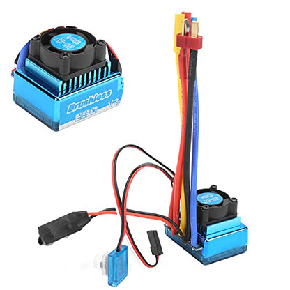Dilwe RC Brushless ESC RC Car Parts, 120A ESC 5.3V/ 5A Bec Output Electric Speed Controller for 1/10 1/12 RC Car Boat Accessory RC Accessories