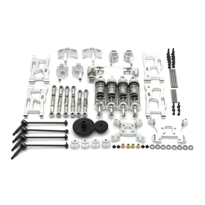 Rc Shock Absorber for WLtoys 124019 1:14 144010 02 144001 1:12 Front/R Suspension Arms Steering Block Steering Linkage Shock Tower Shock Absorber Set Parts