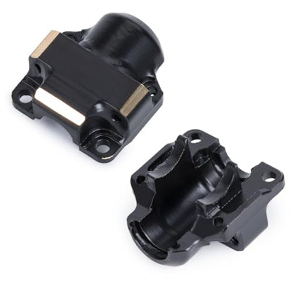 Brass Front & Rear Differential Cover Set for 1/30 Scale RC Crawler, CNC Machined Axle Diff Covers with Mounting Screws