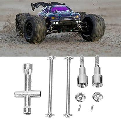 RC Rear Drive Shaft High Hardness Steel Rustproof Direct Replacement for SCY 16101 16102 16103 16201PRO 1/16 RC Car Upgrade Parts 2 Pack Dogbone Set with Axle Joint Cups