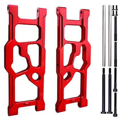 Aluminum Rear Lower Suspension Arms for ARRMA Kraton 8S BLX 1/5 Scale RC Truck (1 Pair), Replaces ARA330590 Upgrades (Red) - color: Red
