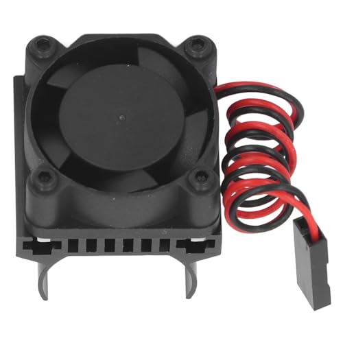 VGEBY RC Cooling Fan,High-Efficiency Motor Heat Dissipation,1/18 Scale RC Car Cooling System,Heatsink Accessory for Hobbyists,Off-Road Racing Enthusiasts,Scale Model Builders - color: Black