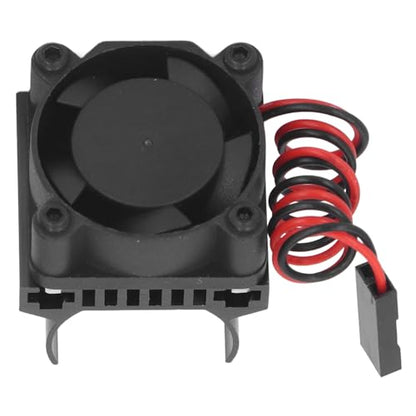 VGEBY RC Cooling Fan,High-Efficiency Motor Heat Dissipation,1/18 Scale RC Car Cooling System,Heatsink Accessory for Hobbyists,Off-Road Racing Enthusiasts,Scale Model Builders - color: Black