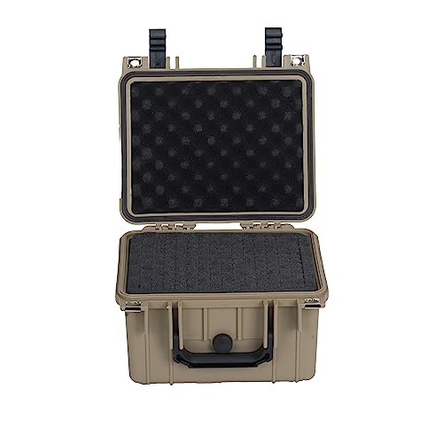 MEIJIA Portable All Weather IP67 Waterproof Camera Case,hard case with Customizable Fit Foam,Fit Use of Drones,Camera,Equipments,10.62 x9.68x6.87inches(Desert Tan) - color: Desert Tan, size: 10.62 x 9.68 x 6.87 inches